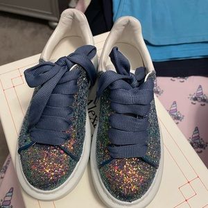 Alexander McQueen toddler 12 comes with box and additional pair of shoe strings